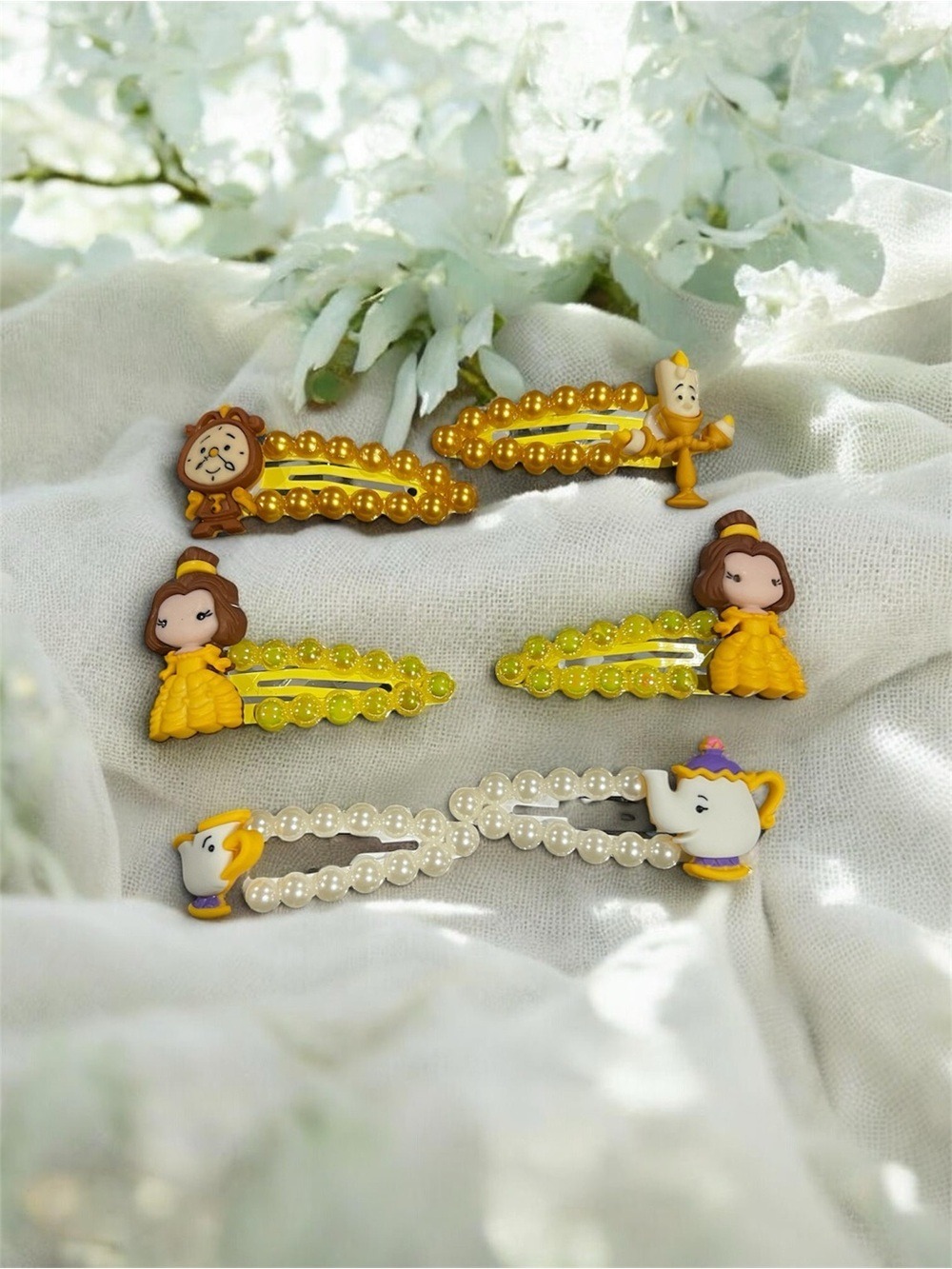 Beauty & the Beast Collection | 2PC Pearl Snap Hair Clips | Pick Your Favorite 🤩